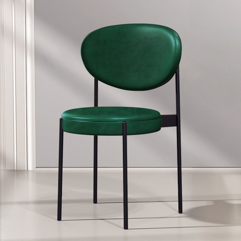 Glam Style Metal Dining Room Chairs Armless Open Back Dining Side Chair for Restaurant Green 1 Piece Clearhalo ' kitchen&dining_furn' 'Dining Chairs' 'Dining Tables & Seating' 'dining_chair' 'furn' 'furn_dining_chair' 'Furniture' 'furniture_dining_chair' 'Kitchen & Dining Furniture' 'kitchen' 3957076