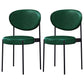 Glam Style Metal Dining Room Chairs Armless Open Back Dining Side Chair for Restaurant Green 2 Piece Set Clearhalo ' kitchen&dining_furn' 'Dining Chairs' 'Dining Tables & Seating' 'dining_chair' 'furn' 'furn_dining_chair' 'Furniture' 'furniture_dining_chair' 'Kitchen & Dining Furniture' 'kitchen' 3957077