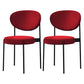 Glam Style Metal Dining Room Chairs Armless Open Back Dining Side Chair for Restaurant Rose Red 2 Piece Set Clearhalo ' kitchen&dining_furn' 'Dining Chairs' 'Dining Tables & Seating' 'dining_chair' 'furn' 'furn_dining_chair' 'Furniture' 'furniture_dining_chair' 'Kitchen & Dining Furniture' 'kitchen' 3957080