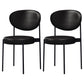 Glam Style Metal Dining Room Chairs Armless Open Back Dining Side Chair for Restaurant Gloss Black 2 Piece Set Clearhalo ' kitchen&dining_furn' 'Dining Chairs' 'Dining Tables & Seating' 'dining_chair' 'furn' 'furn_dining_chair' 'Furniture' 'furniture_dining_chair' 'Kitchen & Dining Furniture' 'kitchen' 3957083