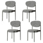 Glam Style Metal Dining Room Chairs Armless Open Back Dining Side Chair for Restaurant Black White 4 Piece Set Clearhalo ' kitchen&dining_furn' 'Dining Chairs' 'Dining Tables & Seating' 'dining_chair' 'furn' 'furn_dining_chair' 'Furniture' 'furniture_dining_chair' 'Kitchen & Dining Furniture' 'kitchen' 3957087