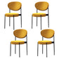Glam Style Metal Dining Room Chairs Armless Open Back Dining Side Chair for Restaurant Ginger 4 Piece Set Clearhalo ' kitchen&dining_furn' 'Dining Chairs' 'Dining Tables & Seating' 'dining_chair' 'furn' 'furn_dining_chair' 'Furniture' 'furniture_dining_chair' 'Kitchen & Dining Furniture' 'kitchen' 3957090