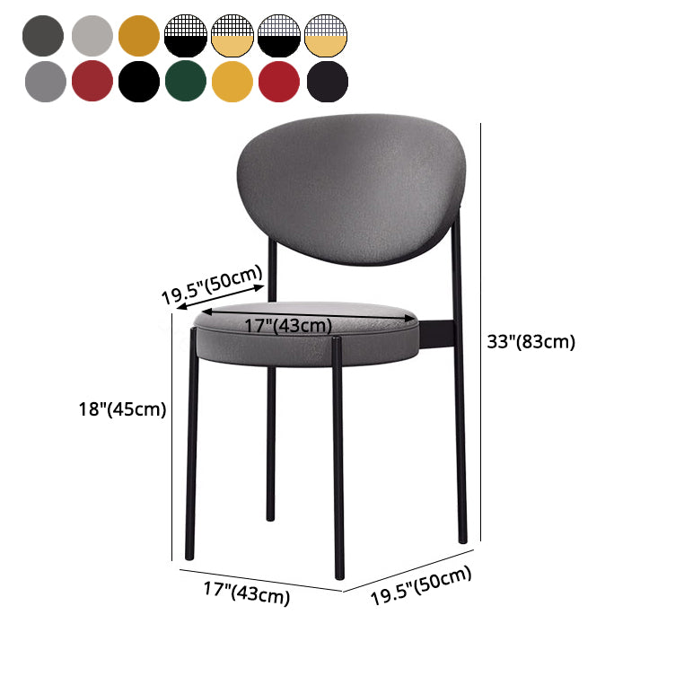 Glam Style Metal Dining Room Chairs Armless Open Back Dining Side Chair for Restaurant Clearhalo ' kitchen&dining_furn' 'Dining Chairs' 'Dining Tables & Seating' 'dining_chair' 'furn' 'furn_dining_chair' 'Furniture' 'furniture_dining_chair' 'Kitchen & Dining Furniture' 'kitchen' 3957103