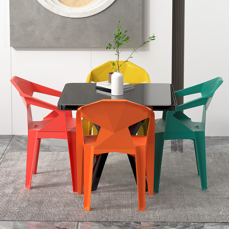 Modern Style Plastic Dining Chairs Stackable Dining Side Chairs for Kitchen Clearhalo ' kitchen&dining_furn' 'Dining Chairs' 'Dining Tables & Seating' 'dining_chair' 'furn' 'furn_dining_chair' 'Furniture' 'furniture_dining_chair' 'Kitchen & Dining Furniture' 'kitchen' 3957106