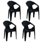 Modern Style Plastic Dining Chairs Stackable Dining Side Chairs for Kitchen Black 4 Piece Set Clearhalo ' kitchen&dining_furn' 'Dining Chairs' 'Dining Tables & Seating' 'dining_chair' 'furn' 'furn_dining_chair' 'Furniture' 'furniture_dining_chair' 'Kitchen & Dining Furniture' 'kitchen' 3957107