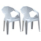 Modern Style Plastic Dining Chairs Stackable Dining Side Chairs for Kitchen White 2 Piece Set Clearhalo ' kitchen&dining_furn' 'Dining Chairs' 'Dining Tables & Seating' 'dining_chair' 'furn' 'furn_dining_chair' 'Furniture' 'furniture_dining_chair' 'Kitchen & Dining Furniture' 'kitchen' 3957111