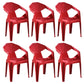 Modern Style Plastic Dining Chairs Stackable Dining Side Chairs for Kitchen Red 6 Piece Set Clearhalo ' kitchen&dining_furn' 'Dining Chairs' 'Dining Tables & Seating' 'dining_chair' 'furn' 'furn_dining_chair' 'Furniture' 'furniture_dining_chair' 'Kitchen & Dining Furniture' 'kitchen' 3957120