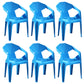 Modern Style Plastic Dining Chairs Stackable Dining Side Chairs for Kitchen Sky Blue 6 Piece Set Clearhalo ' kitchen&dining_furn' 'Dining Chairs' 'Dining Tables & Seating' 'dining_chair' 'furn' 'furn_dining_chair' 'Furniture' 'furniture_dining_chair' 'Kitchen & Dining Furniture' 'kitchen' 3957130