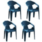 Modern Style Plastic Dining Chairs Stackable Dining Side Chairs for Kitchen Peacock Blue 4 Piece Set Clearhalo ' kitchen&dining_furn' 'Dining Chairs' 'Dining Tables & Seating' 'dining_chair' 'furn' 'furn_dining_chair' 'Furniture' 'furniture_dining_chair' 'Kitchen & Dining Furniture' 'kitchen' 3957132