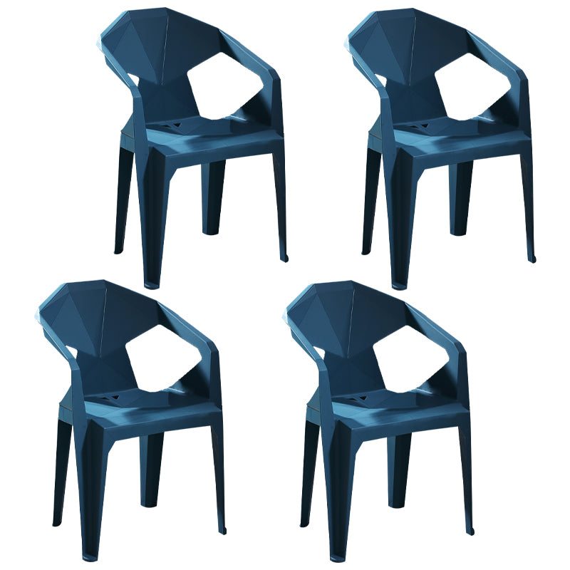 Modern Style Plastic Dining Chairs Stackable Dining Side Chairs for Kitchen Peacock Blue 4 Piece Set Clearhalo ' kitchen&dining_furn' 'Dining Chairs' 'Dining Tables & Seating' 'dining_chair' 'furn' 'furn_dining_chair' 'Furniture' 'furniture_dining_chair' 'Kitchen & Dining Furniture' 'kitchen' 3957132