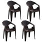 Modern Style Plastic Dining Chairs Stackable Dining Side Chairs for Kitchen Dark Coffee 4 Piece Set Clearhalo ' kitchen&dining_furn' 'Dining Chairs' 'Dining Tables & Seating' 'dining_chair' 'furn' 'furn_dining_chair' 'Furniture' 'furniture_dining_chair' 'Kitchen & Dining Furniture' 'kitchen' 3957135