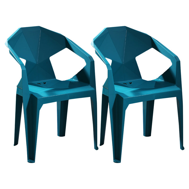 Modern Style Plastic Dining Chairs Stackable Dining Side Chairs for Kitchen Blackish Green 2 Piece Set Clearhalo ' kitchen&dining_furn' 'Dining Chairs' 'Dining Tables & Seating' 'dining_chair' 'furn' 'furn_dining_chair' 'Furniture' 'furniture_dining_chair' 'Kitchen & Dining Furniture' 'kitchen' 3957137