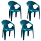 Modern Style Plastic Dining Chairs Stackable Dining Side Chairs for Kitchen Blackish Green 4 Piece Set Clearhalo ' kitchen&dining_furn' 'Dining Chairs' 'Dining Tables & Seating' 'dining_chair' 'furn' 'furn_dining_chair' 'Furniture' 'furniture_dining_chair' 'Kitchen & Dining Furniture' 'kitchen' 3957138