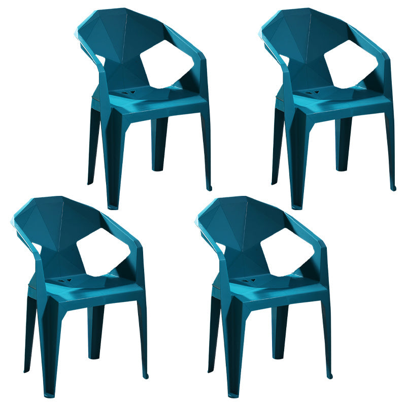 Modern Style Plastic Dining Chairs Stackable Dining Side Chairs for Kitchen Blackish Green 4 Piece Set Clearhalo ' kitchen&dining_furn' 'Dining Chairs' 'Dining Tables & Seating' 'dining_chair' 'furn' 'furn_dining_chair' 'Furniture' 'furniture_dining_chair' 'Kitchen & Dining Furniture' 'kitchen' 3957138