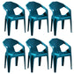 Modern Style Plastic Dining Chairs Stackable Dining Side Chairs for Kitchen Blackish Green 6 Piece Set Clearhalo ' kitchen&dining_furn' 'Dining Chairs' 'Dining Tables & Seating' 'dining_chair' 'furn' 'furn_dining_chair' 'Furniture' 'furniture_dining_chair' 'Kitchen & Dining Furniture' 'kitchen' 3957139