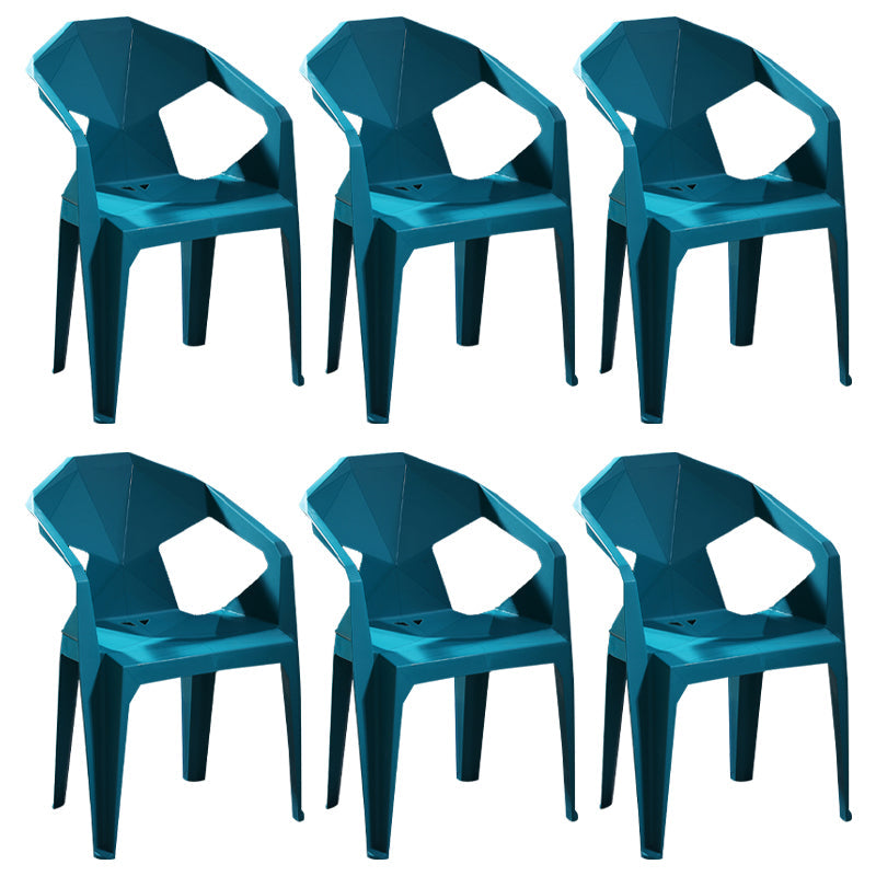 Modern Style Plastic Dining Chairs Stackable Dining Side Chairs for Kitchen Blackish Green 6 Piece Set Clearhalo ' kitchen&dining_furn' 'Dining Chairs' 'Dining Tables & Seating' 'dining_chair' 'furn' 'furn_dining_chair' 'Furniture' 'furniture_dining_chair' 'Kitchen & Dining Furniture' 'kitchen' 3957139