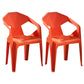 Modern Style Plastic Dining Chairs Stackable Dining Side Chairs for Kitchen Orange 2 Piece Set Clearhalo ' kitchen&dining_furn' 'Dining Chairs' 'Dining Tables & Seating' 'dining_chair' 'furn' 'furn_dining_chair' 'Furniture' 'furniture_dining_chair' 'Kitchen & Dining Furniture' 'kitchen' 3957140