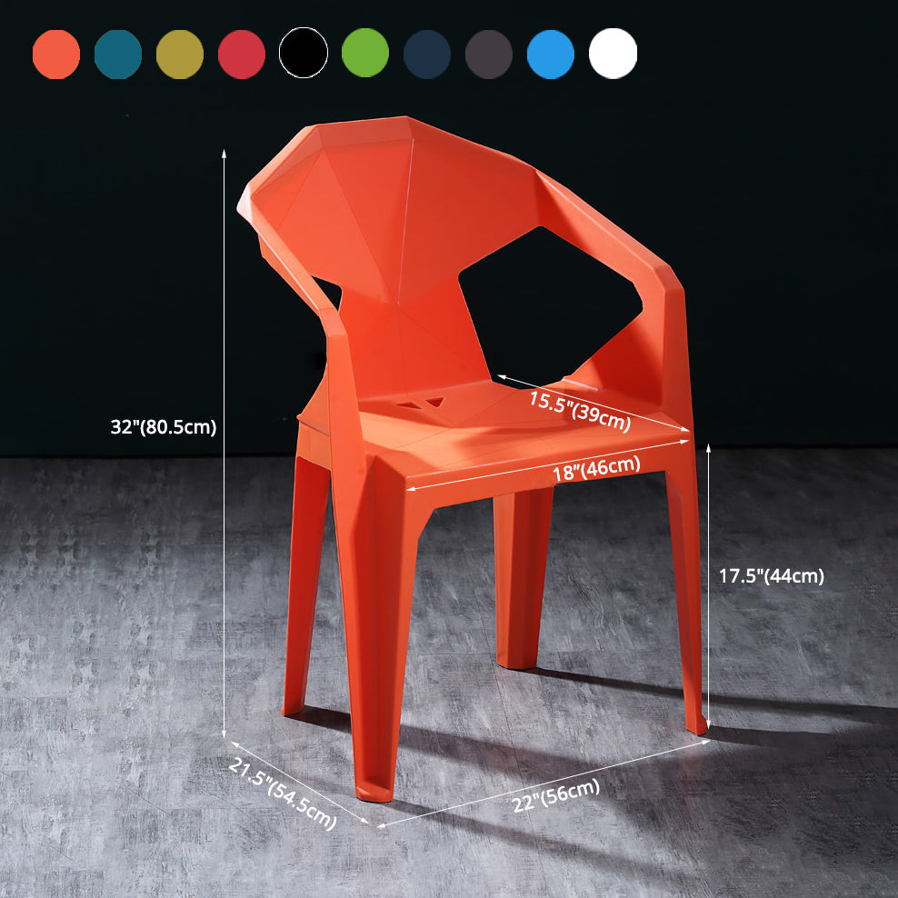 Modern Style Plastic Dining Chairs Stackable Dining Side Chairs for Kitchen Clearhalo ' kitchen&dining_furn' 'Dining Chairs' 'Dining Tables & Seating' 'dining_chair' 'furn' 'furn_dining_chair' 'Furniture' 'furniture_dining_chair' 'Kitchen & Dining Furniture' 'kitchen' 3957146