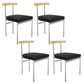 Contemporary Style Metal Chairs Set Kitchen Open Back Dining Side Chair for Home Use Wood 4 Piece Set Clearhalo ' kitchen&dining_furn' 'Dining Chairs' 'Dining Tables & Seating' 'dining_chair' 'furn' 'furn_dining_chair' 'Furniture' 'furniture_dining_chair' 'Kitchen & Dining Furniture' 'kitchen' 3957153