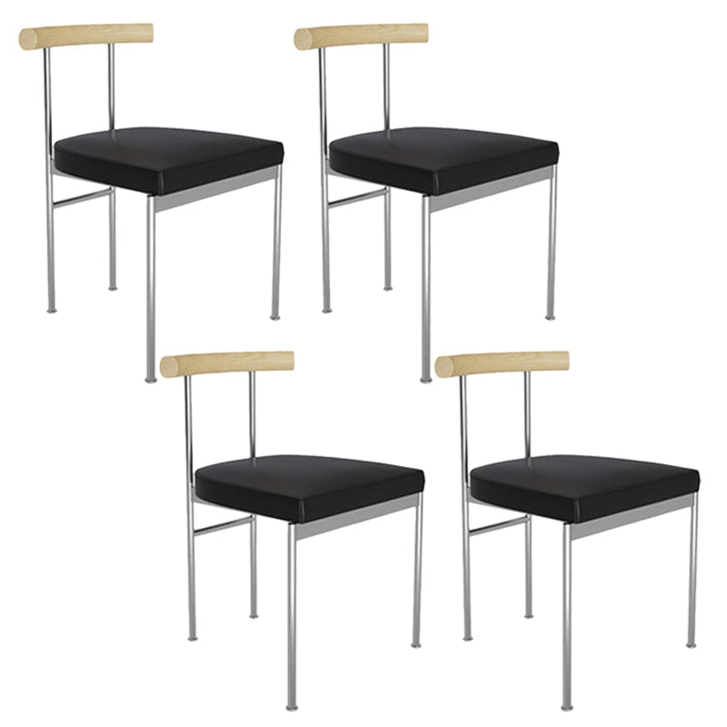 Contemporary Style Metal Chairs Set Kitchen Open Back Dining Side Chair for Home Use Wood 4 Piece Set Clearhalo ' kitchen&dining_furn' 'Dining Chairs' 'Dining Tables & Seating' 'dining_chair' 'furn' 'furn_dining_chair' 'Furniture' 'furniture_dining_chair' 'Kitchen & Dining Furniture' 'kitchen' 3957153