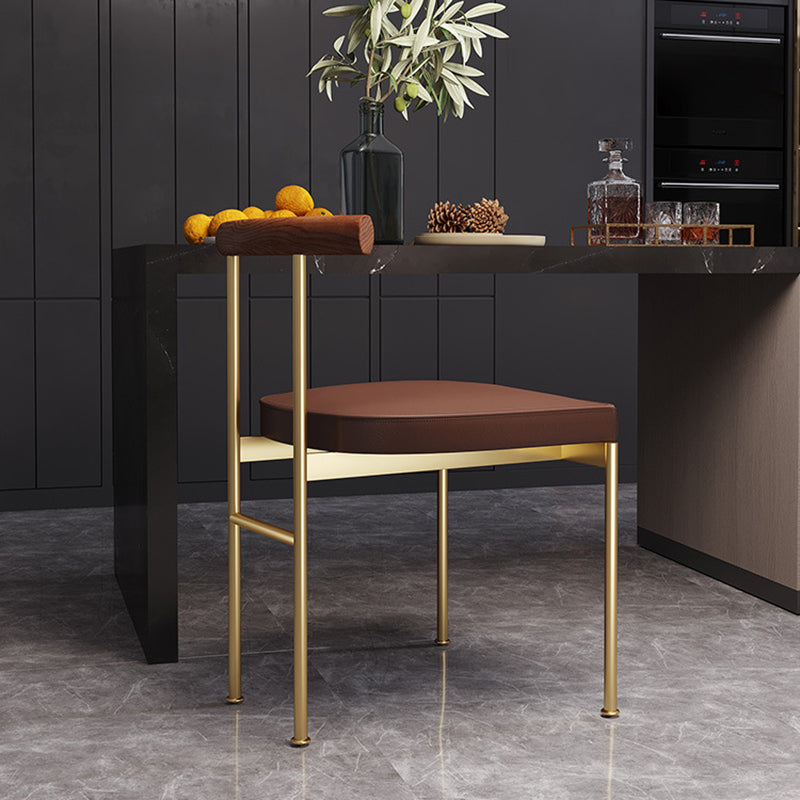 Contemporary Style Metal Chairs Set Kitchen Open Back Dining Side Chair for Home Use Clearhalo ' kitchen&dining_furn' 'Dining Chairs' 'Dining Tables & Seating' 'dining_chair' 'furn' 'furn_dining_chair' 'Furniture' 'furniture_dining_chair' 'Kitchen & Dining Furniture' 'kitchen' 3957163