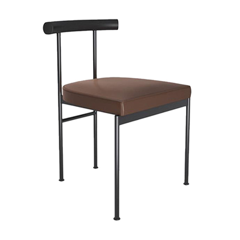 Contemporary Style Metal Chairs Set Kitchen Open Back Dining Side Chair for Home Use Black 1 Piece Clearhalo ' kitchen&dining_furn' 'Dining Chairs' 'Dining Tables & Seating' 'dining_chair' 'furn' 'furn_dining_chair' 'Furniture' 'furniture_dining_chair' 'Kitchen & Dining Furniture' 'kitchen' 3957172