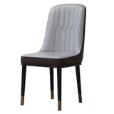 Home Scandinavian Side Chair Metal Solid Back Upholstered Dining Room Chair Clearhalo ' kitchen&dining_furn' 'Dining Chairs' 'Dining Tables & Seating' 'dining_chair' 'furn' 'furn_dining_chair' 'Furniture' 'furniture_dining_chair' 'Kitchen & Dining Furniture' 'kitchen' 3957182