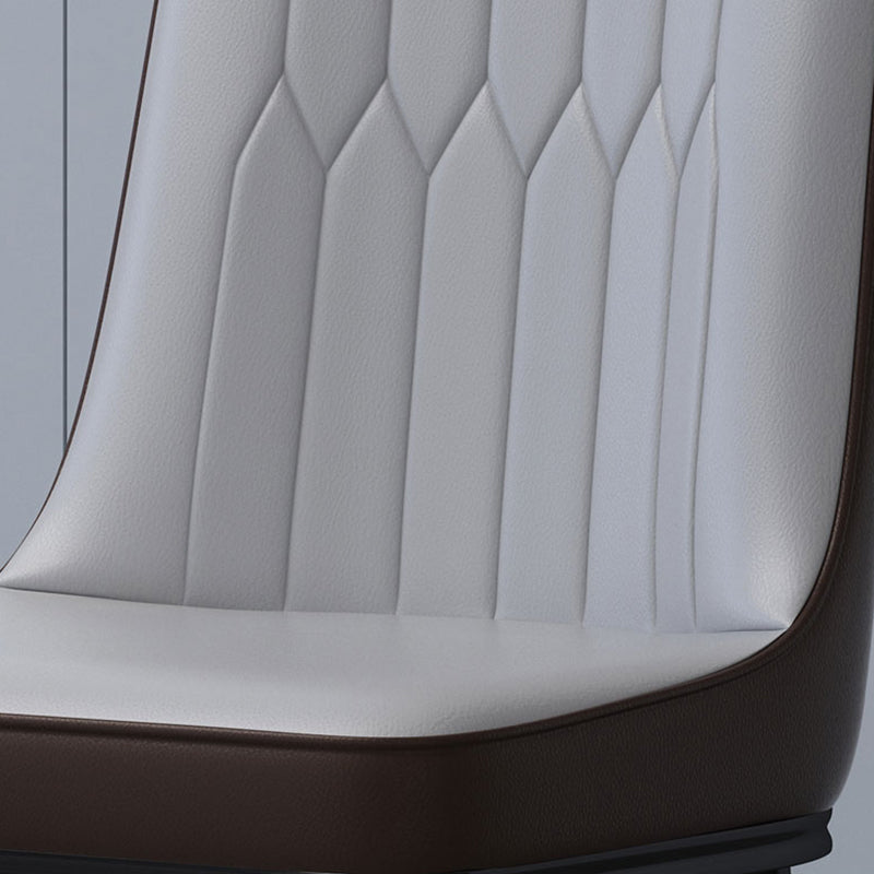 Home Scandinavian Side Chair Metal Solid Back Upholstered Dining Room Chair Clearhalo ' kitchen&dining_furn' 'Dining Chairs' 'Dining Tables & Seating' 'dining_chair' 'furn' 'furn_dining_chair' 'Furniture' 'furniture_dining_chair' 'Kitchen & Dining Furniture' 'kitchen' 3957186