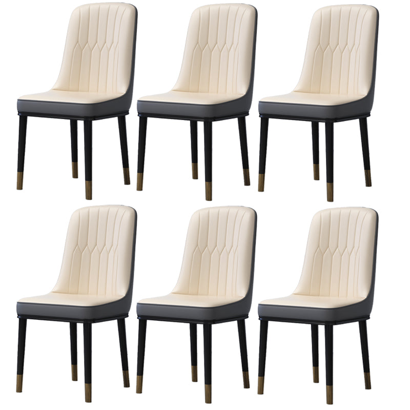 Home Scandinavian Side Chair Metal Solid Back Upholstered Dining Room Chair Cream Gray 6 Piece Set Brass Gold Clearhalo ' kitchen&dining_furn' 'Dining Chairs' 'Dining Tables & Seating' 'dining_chair' 'furn' 'furn_dining_chair' 'Furniture' 'furniture_dining_chair' 'Kitchen & Dining Furniture' 'kitchen' 3957187