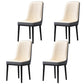 Home Scandinavian Side Chair Metal Solid Back Upholstered Dining Room Chair Cream Gray 4 Piece Set Black Clearhalo ' kitchen&dining_furn' 'Dining Chairs' 'Dining Tables & Seating' 'dining_chair' 'furn' 'furn_dining_chair' 'Furniture' 'furniture_dining_chair' 'Kitchen & Dining Furniture' 'kitchen' 3957191