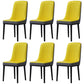 Home Scandinavian Side Chair Metal Solid Back Upholstered Dining Room Chair Yellow-Gray 6 Piece Set Black Clearhalo ' kitchen&dining_furn' 'Dining Chairs' 'Dining Tables & Seating' 'dining_chair' 'furn' 'furn_dining_chair' 'Furniture' 'furniture_dining_chair' 'Kitchen & Dining Furniture' 'kitchen' 3957201