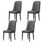Home Scandinavian Side Chair Metal Solid Back Upholstered Dining Room Chair Dark Gray 4 Piece Set Brass Gold Clearhalo ' kitchen&dining_furn' 'Dining Chairs' 'Dining Tables & Seating' 'dining_chair' 'furn' 'furn_dining_chair' 'Furniture' 'furniture_dining_chair' 'Kitchen & Dining Furniture' 'kitchen' 3957203