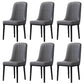Home Scandinavian Side Chair Metal Solid Back Upholstered Dining Room Chair Dark Gray 6 Piece Set Black Clearhalo ' kitchen&dining_furn' 'Dining Chairs' 'Dining Tables & Seating' 'dining_chair' 'furn' 'furn_dining_chair' 'Furniture' 'furniture_dining_chair' 'Kitchen & Dining Furniture' 'kitchen' 3957207