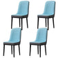 Home Scandinavian Side Chair Metal Solid Back Upholstered Dining Room Chair Blue-Gray 4 Piece Set Black Clearhalo ' kitchen&dining_furn' 'Dining Chairs' 'Dining Tables & Seating' 'dining_chair' 'furn' 'furn_dining_chair' 'Furniture' 'furniture_dining_chair' 'Kitchen & Dining Furniture' 'kitchen' 3957209
