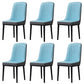 Home Scandinavian Side Chair Metal Solid Back Upholstered Dining Room Chair Blue-Gray 6 Piece Set Black Clearhalo ' kitchen&dining_furn' 'Dining Chairs' 'Dining Tables & Seating' 'dining_chair' 'furn' 'furn_dining_chair' 'Furniture' 'furniture_dining_chair' 'Kitchen & Dining Furniture' 'kitchen' 3957210