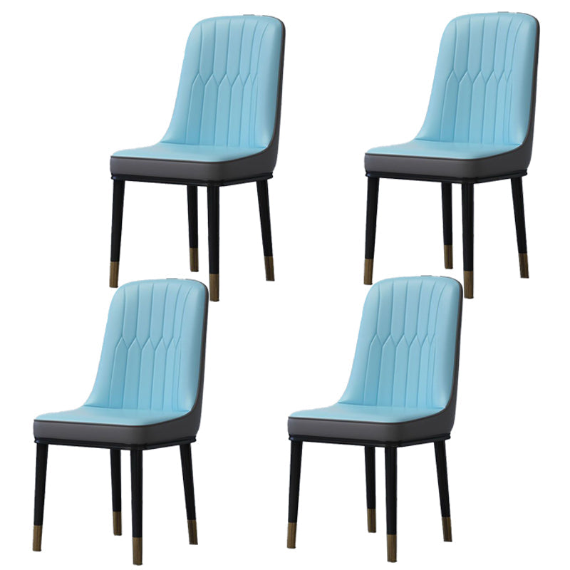 Home Scandinavian Side Chair Metal Solid Back Upholstered Dining Room Chair Blue-Gray 4 Piece Set Brass Gold Clearhalo ' kitchen&dining_furn' 'Dining Chairs' 'Dining Tables & Seating' 'dining_chair' 'furn' 'furn_dining_chair' 'Furniture' 'furniture_dining_chair' 'Kitchen & Dining Furniture' 'kitchen' 3957212