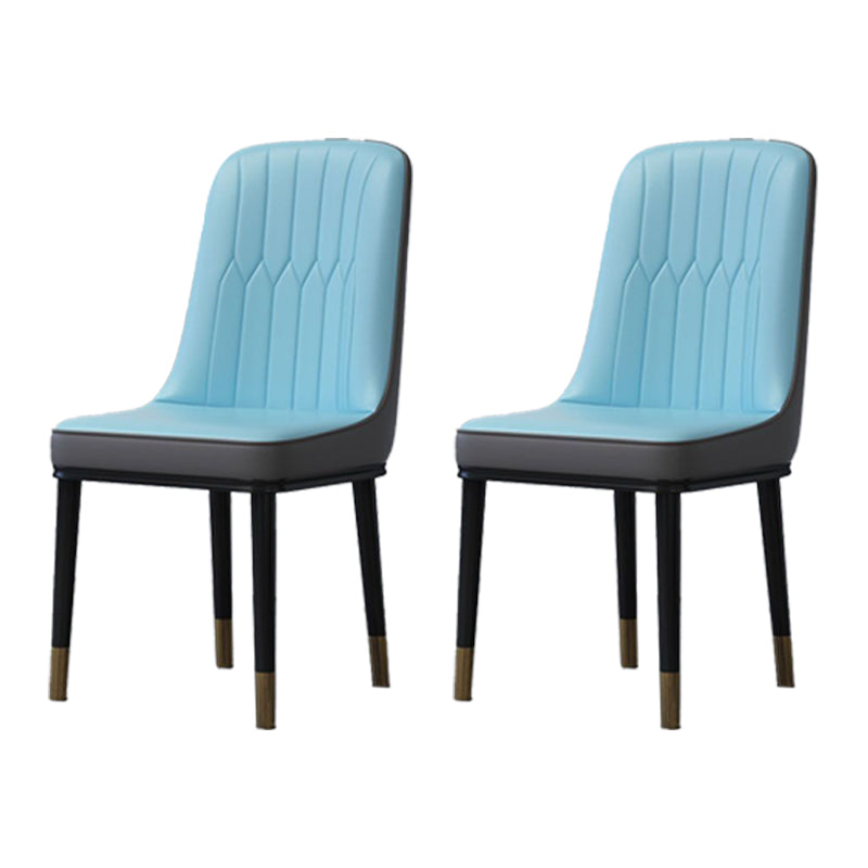 Home Scandinavian Side Chair Metal Solid Back Upholstered Dining Room Chair Blue-Gray 2 Piece Set Brass Gold Clearhalo ' kitchen&dining_furn' 'Dining Chairs' 'Dining Tables & Seating' 'dining_chair' 'furn' 'furn_dining_chair' 'Furniture' 'furniture_dining_chair' 'Kitchen & Dining Furniture' 'kitchen' 3957214