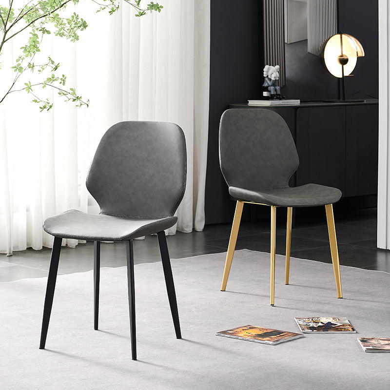 Restaurant Leather Beetle Shape Side Chair Wingback Matte Finish Dining Chair Clearhalo ' kitchen&dining_furn' 'Dining Chairs' 'Dining Tables & Seating' 'dining_chair' 'furn' 'furn_dining_chair' 'Furniture' 'furniture_dining_chair' 'Kitchen & Dining Furniture' 'kitchen' 3957227