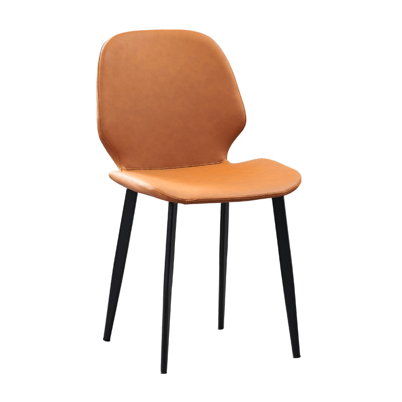 Restaurant Leather Beetle Shape Side Chair Wingback Matte Finish Dining Chair Clearhalo ' kitchen&dining_furn' 'Dining Chairs' 'Dining Tables & Seating' 'dining_chair' 'furn' 'furn_dining_chair' 'Furniture' 'furniture_dining_chair' 'Kitchen & Dining Furniture' 'kitchen' 3957230