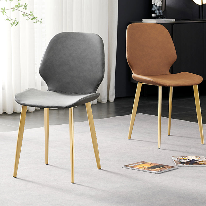 Restaurant Leather Beetle Shape Side Chair Wingback Matte Finish Dining Chair Clearhalo ' kitchen&dining_furn' 'Dining Chairs' 'Dining Tables & Seating' 'dining_chair' 'furn' 'furn_dining_chair' 'Furniture' 'furniture_dining_chair' 'Kitchen & Dining Furniture' 'kitchen' 3957244