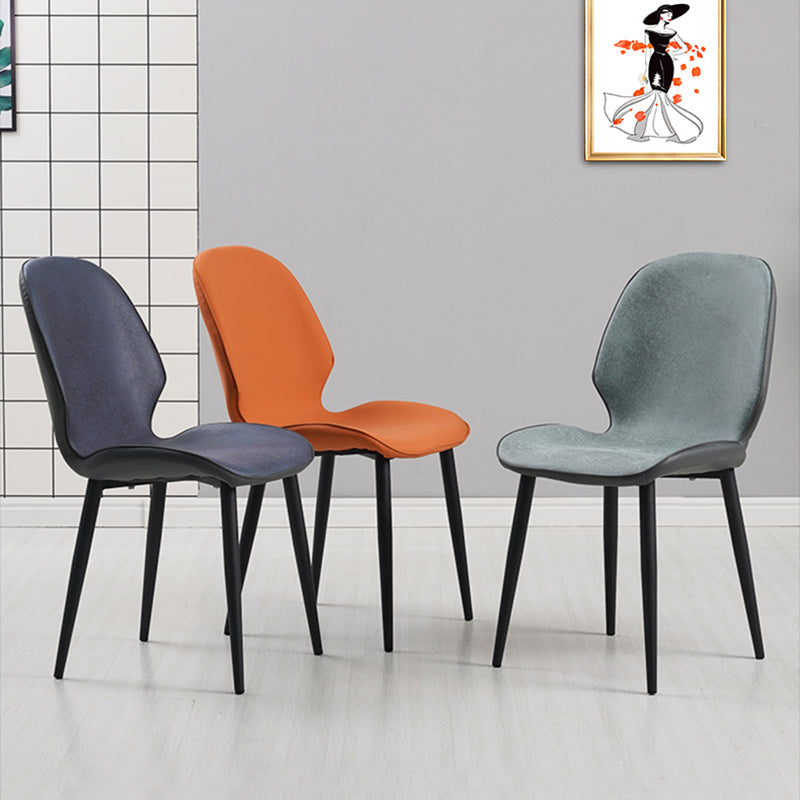 Restaurant Upholstered Beetle Shape Side Chair Wingback Matte Finish Dining Chair Clearhalo ' kitchen&dining_furn' 'Dining Chairs' 'Dining Tables & Seating' 'dining_chair' 'furn' 'furn_dining_chair' 'Furniture' 'furniture_dining_chair' 'Kitchen & Dining Furniture' 'kitchen' 3957271