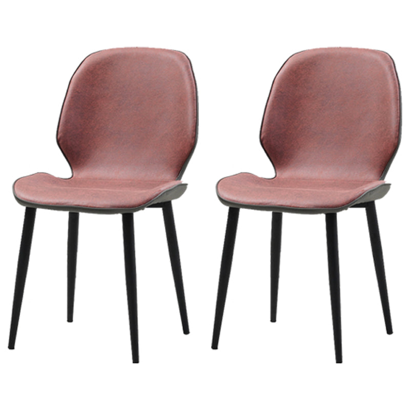 Restaurant Upholstered Beetle Shape Side Chair Wingback Matte Finish Dining Chair Burgundy 2 Piece Set Clearhalo ' kitchen&dining_furn' 'Dining Chairs' 'Dining Tables & Seating' 'dining_chair' 'furn' 'furn_dining_chair' 'Furniture' 'furniture_dining_chair' 'Kitchen & Dining Furniture' 'kitchen' 3957272
