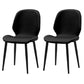 Restaurant Upholstered Beetle Shape Side Chair Wingback Matte Finish Dining Chair Black 2 Piece Set Clearhalo ' kitchen&dining_furn' 'Dining Chairs' 'Dining Tables & Seating' 'dining_chair' 'furn' 'furn_dining_chair' 'Furniture' 'furniture_dining_chair' 'Kitchen & Dining Furniture' 'kitchen' 3957278