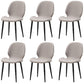 Restaurant Upholstered Beetle Shape Side Chair Wingback Matte Finish Dining Chair Off-White 6 Piece Set Clearhalo ' kitchen&dining_furn' 'Dining Chairs' 'Dining Tables & Seating' 'dining_chair' 'furn' 'furn_dining_chair' 'Furniture' 'furniture_dining_chair' 'Kitchen & Dining Furniture' 'kitchen' 3957281