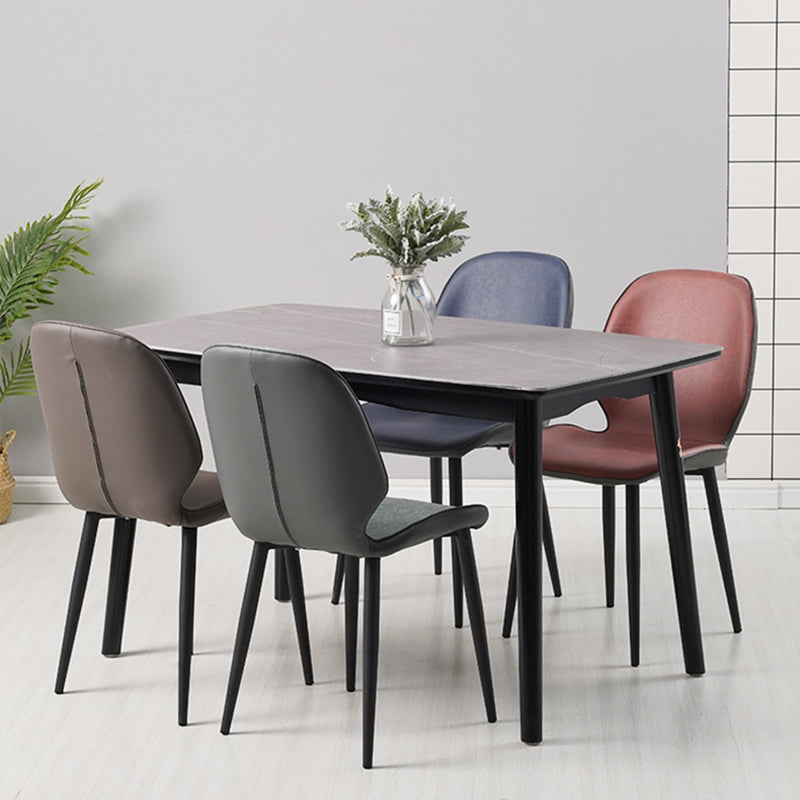 Restaurant Upholstered Beetle Shape Side Chair Wingback Matte Finish Dining Chair Clearhalo ' kitchen&dining_furn' 'Dining Chairs' 'Dining Tables & Seating' 'dining_chair' 'furn' 'furn_dining_chair' 'Furniture' 'furniture_dining_chair' 'Kitchen & Dining Furniture' 'kitchen' 3957287
