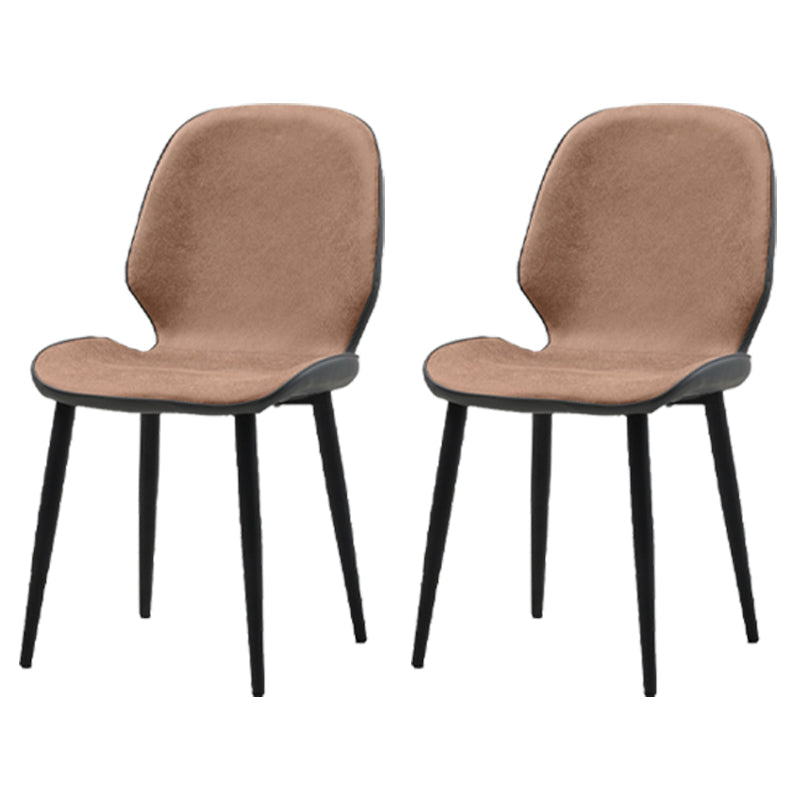 Restaurant Upholstered Beetle Shape Side Chair Wingback Matte Finish Dining Chair Khaki 2 Piece Set Clearhalo ' kitchen&dining_furn' 'Dining Chairs' 'Dining Tables & Seating' 'dining_chair' 'furn' 'furn_dining_chair' 'Furniture' 'furniture_dining_chair' 'Kitchen & Dining Furniture' 'kitchen' 3957301
