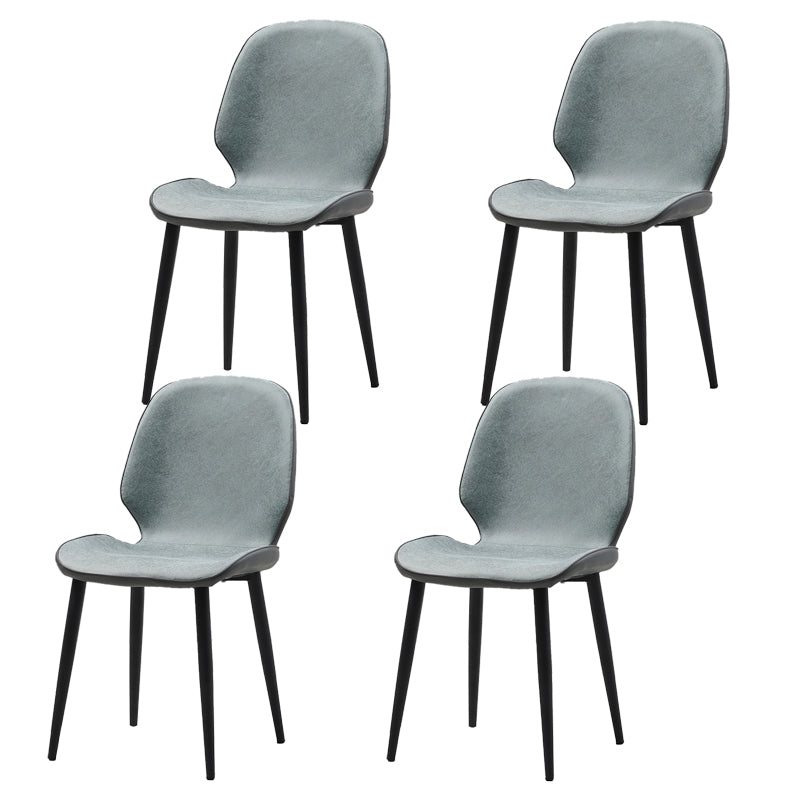 Restaurant Upholstered Beetle Shape Side Chair Wingback Matte Finish Dining Chair Light Green 4 Piece Set Clearhalo ' kitchen&dining_furn' 'Dining Chairs' 'Dining Tables & Seating' 'dining_chair' 'furn' 'furn_dining_chair' 'Furniture' 'furniture_dining_chair' 'Kitchen & Dining Furniture' 'kitchen' 3957308