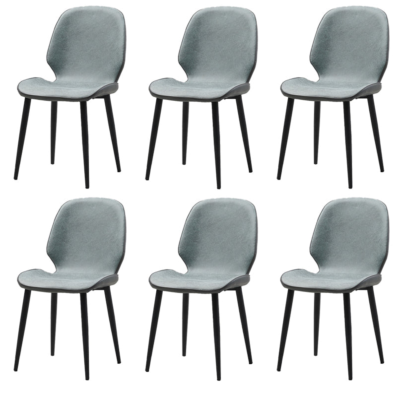 Restaurant Upholstered Beetle Shape Side Chair Wingback Matte Finish Dining Chair Light Green 6 Piece Set Clearhalo ' kitchen&dining_furn' 'Dining Chairs' 'Dining Tables & Seating' 'dining_chair' 'furn' 'furn_dining_chair' 'Furniture' 'furniture_dining_chair' 'Kitchen & Dining Furniture' 'kitchen' 3957309