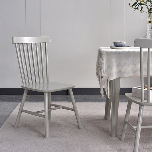Contemporary Rubberwood Side Chair Wood Windsor Back Dining Chair (Set of 2) Clearhalo ' kitchen&dining_furn' 'Dining Chairs' 'Dining Tables & Seating' 'dining_chair' 'furn' 'furn_dining_chair' 'Furniture' 'furniture_dining_chair' 'Kitchen & Dining Furniture' 'kitchen' 3957315