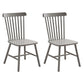 Contemporary Rubberwood Side Chair Wood Windsor Back Dining Chair (Set of 2) Grey Clearhalo ' kitchen&dining_furn' 'Dining Chairs' 'Dining Tables & Seating' 'dining_chair' 'furn' 'furn_dining_chair' 'Furniture' 'furniture_dining_chair' 'Kitchen & Dining Furniture' 'kitchen' 3957316